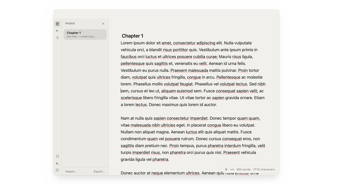 The Calliope writing interface